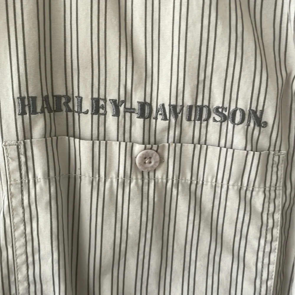 Harley Davidson Mens button up striped Willie G shirt sz XL - Picture 2 of 6